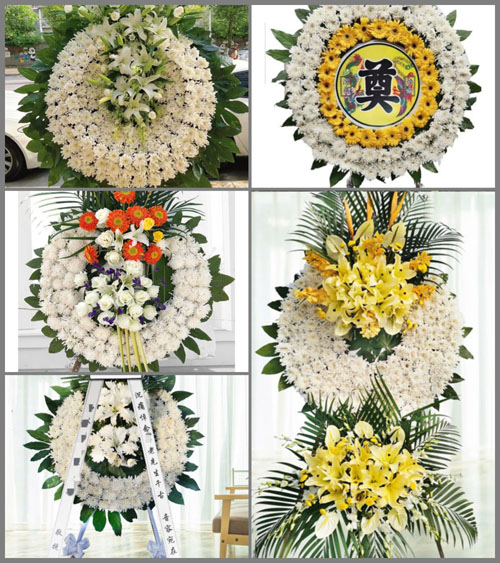 湖北孝感市应城市郎君镇冲刘村花圈速递